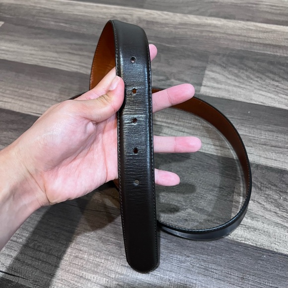 COACH Dark Brown Leather Belt with Gold Buckle size 95 / 38 - Picture 4 of 8